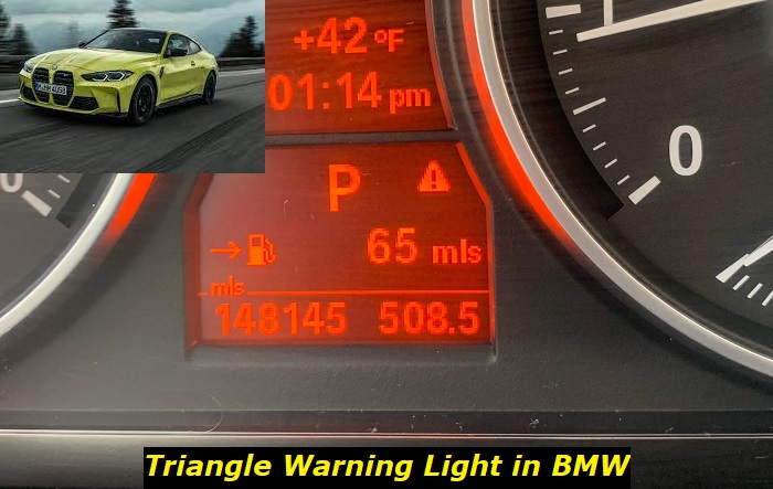 triangle warning light bmw